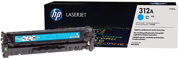 Картридж HP CF381A (312A) оригинальный для принтера HP Color LaserJet Pro M476dn/ M476dw/ M476nw cyan, 2700 страниц