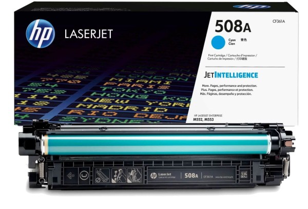 Картридж HP CF361A (508A) Cyan оригинальный для HP Color LaserJet Enterprise M552/ M553/ M577, голубой, 5000 страниц