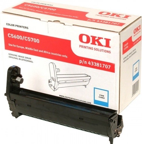 Фотобарабан OKI (43381707) оригинальный для принтера OKI C5600/ C5700, голубой, 20000 стр.