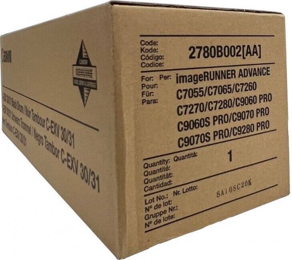 Фотобарабан Canon C-EXV30/31 DU Black (2780B002) оригинальный для Canon imageRUNNER Advance C9000/ C9060/ C9065/ C9070, чёрный, 500 000 стр.