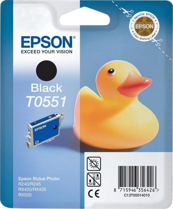 Картридж T0551 Epson RX 520/R240 черный ТЕХН (8281) C13T05514010