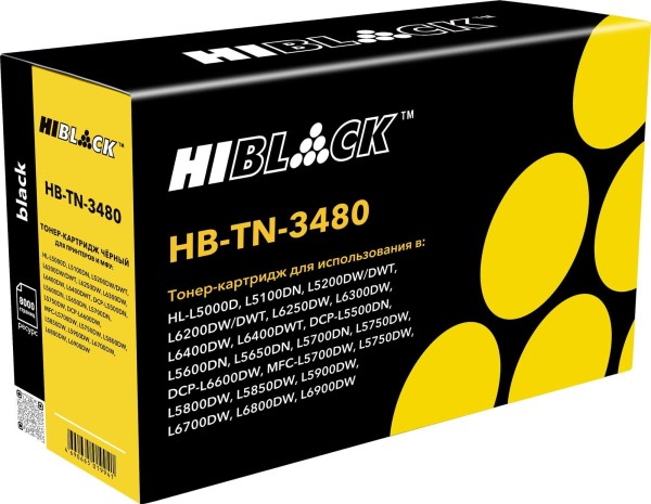 Картридж Hi-Black (HB-TN-3480) для Brother HL-L5000D/ 5100DN/ 5200DW, 8K