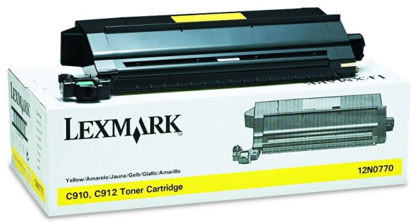Картридж Lexmark 12N0770 оригинальный для Lexmark C910/ C912/ X912, yellow, 14000 стр.