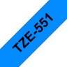 Картридж Brother TZE-551 (TZe551) оригинальный для Brother P-Touch, лента24мм*8м, чёрный на синем