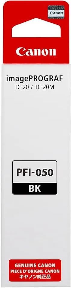 Чернила Canon PFI-050Bk 5698C001 Black оригинальные для Canon imagePROGRAF TC-20/ TC-20M, чёрный, 70 мл