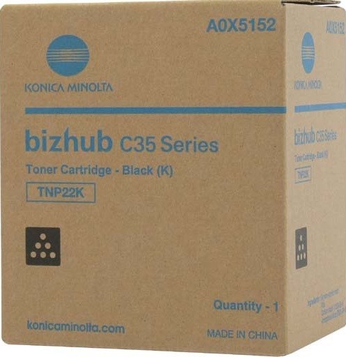 Картридж Konica-Minolta TNP-22K (A0X5152) оригинальный для принтера Konica-Minolta bizhub C35/ C35P, чёрный, 6000 стр.