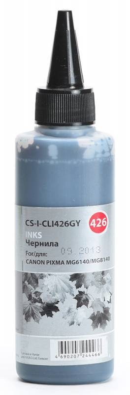 Чернила Cactus CS-I-CLI426GY для принтеров Canon Pixma MG5140/ 5240/ 6140/ 8140/ MX884, серый 100мл