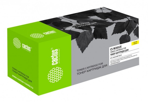 Картридж лазерный Cactus CS-W2032X для принтеров HP Color LaserJet M454/ MFP M479 желтый 6000 стр.