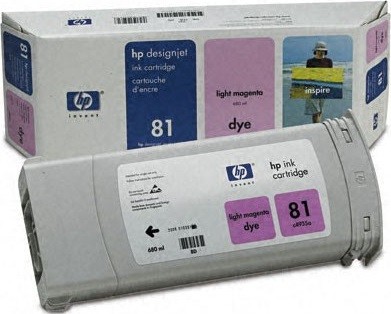 Картридж HP DJ 5000/DnJ 5000PS/5500/5500PS (C4935A) св.пурпурн №81  0120139    