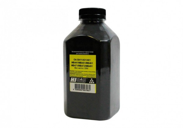 Тонер Hi-Black для Oki B411/ 431/ 401/ MB441/ MB451/ MB461/ MB471/ MB472/ MB491, Black, 235 г, банка