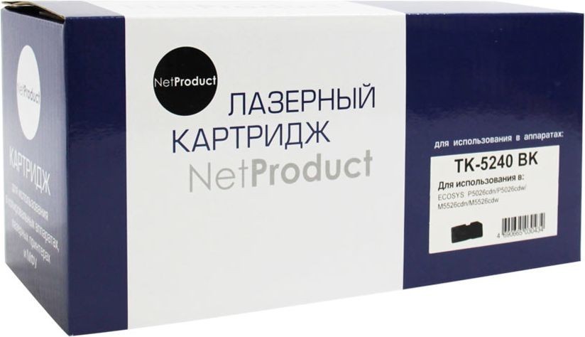 Тонер-картридж NetProduct (N-TK-5240Bk) для Kyocera P5026cdn/ M5526cdn, Bk, 4K