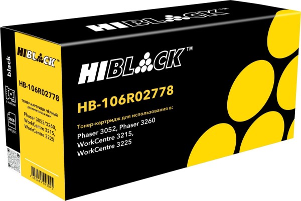 Картридж Hi-Black (HB-106R02778) для Xerox Phaser 3052/ 3260/ WC 3215/ 3225, 3K (новая прошивка)