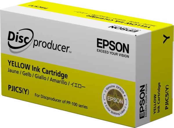 Картридж Epson C13S020451/ S020451 PJIC5(Y) Yellow оригинальный для Epson Discproducer PP-50/ PP-100, жёлтый, 31,5мл., 1000 стр.