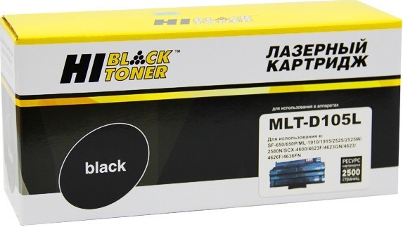 Картридж Hi-Black (HB-MLT-D105L) для Samsung ML-1910/ 1915/ 2525/ 2525W/ 2580N/ SCX4600, 2,5K