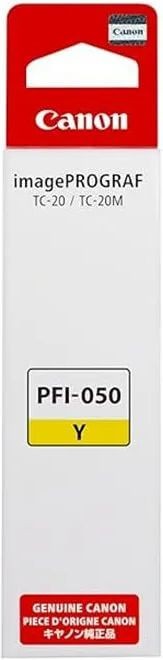 Чернила Canon PFI-050Y 5701C001 Yellow оригинальные для Canon imagePROGRAF TC-20/ TC-20M, жёлтый, 70 мл
