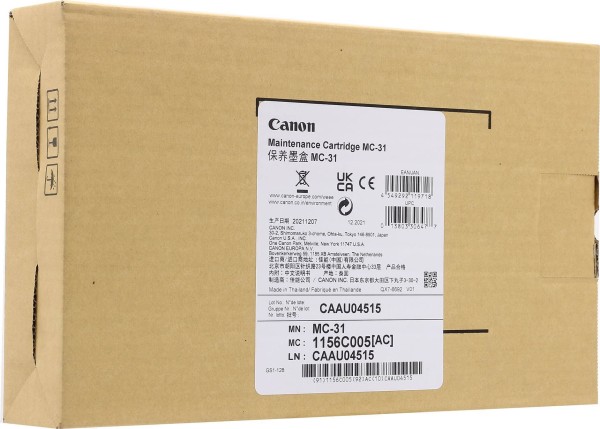 Картридж технического обслуживания Canon MC-31 1156C005 оригинальный для Canon imagePROGRAF TM-200/ TM-205/ TM-300/ TM-305