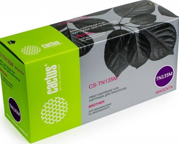 Картридж Cactus TN-135M (CS-TN135M) для принтеров Brother DCP-9040/ 9042/ 9045/ HL-4040/ 4050/ 4070 пурпурный 4000 страниц