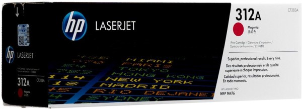 Картридж HP CF383A (312A) Magenta оригинальный для HP Color LaserJet Pro M476dn/ M476dw/ M476nw, пурпурный, 2700 страниц
