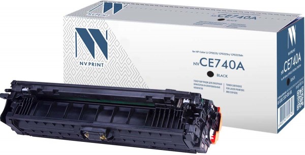 Картридж NV Print CE740A Черный для принтеров HP LaserJet Color CP5220/ CP5225/ CP5225dn/ CP5225n, 7000 страниц