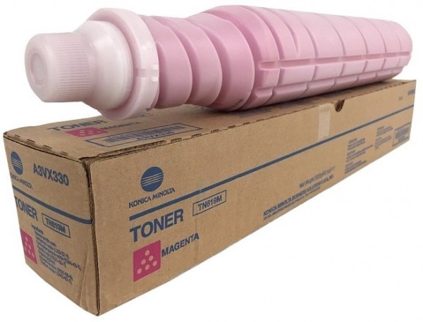 Картридж Konica-Minolta TN-619M (A3VX353) оригинальный для принтера Konica-Minolta AccurioPress C2060/ C2070/ C2070P, пурпурный, 54500 стр.