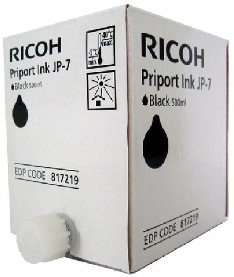 Чернила Ricoh JP-7 (817219) оригинальные для Ricoh Priport JP-735/ 750/ 755, чёрный, 500ml