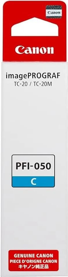 Чернила Canon PFI-050C 5699C001 Cyan оригинальные для Canon imagePROGRAF TC-20/ TC-20M, голубой, 70 мл