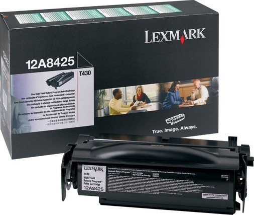 Картридж Lexmark 12A8425 оригинальный для Lexmark T430, Return Program, black, увеличенный, 12000 стр.