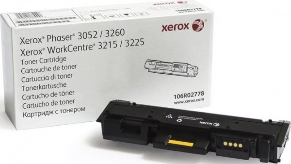 Картридж Xerox 106R02778 оригинальный для Xerox Phaser 3052/ 3260, WorkCentre 3215/ 3225, black, увеличенный (3000 страниц)