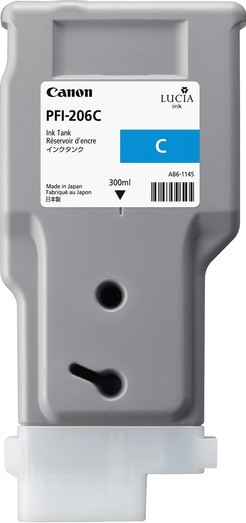 5304B001 Canon PFI-206C Картридж для iPF6400/6450, Голубой, 300ml