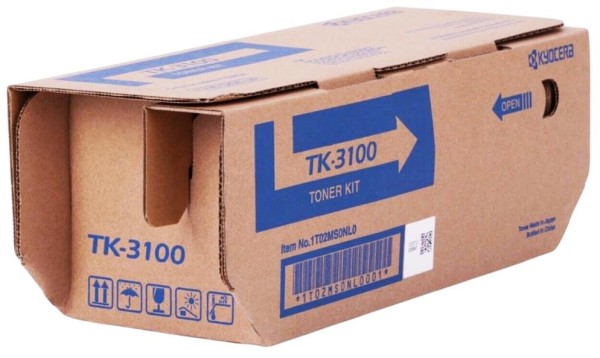 Картридж Kyocera TK-3100 (1T02MS0NL0) оригинальный для Kyocera FS-2100D/ FS-2100DN/ ECOSYS M3040dn/ M3540dn, black, 12500 страниц