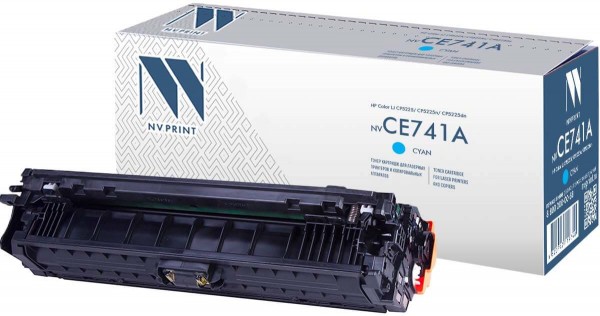 Картридж NV Print CE741A Голубой для принтеров HP LaserJet Color CP5220/ CP5225/ CP5225dn/ CP5225n, 7300 страниц