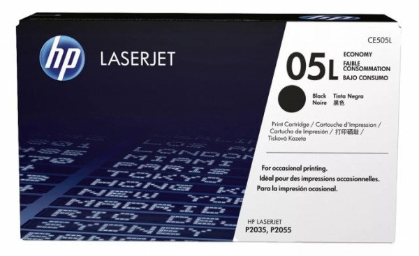 Картридж HP CE505L (05L) оригинальный для принтера HP LJ P2035/ 2055 black, 1000 страниц