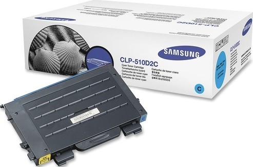 Картридж Samsung CLP-510D2C (ST858A) оригинальный для принтера Samsung CLP-510/ CLP-511/ CLP-515 голубой, (2000 стр.)