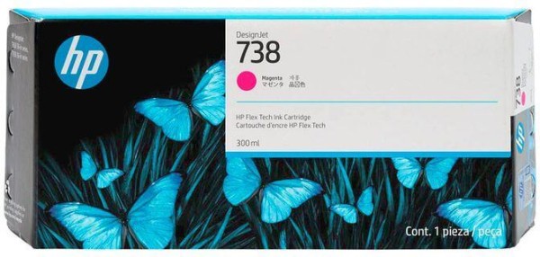 Картридж HP №738 (676M7A) Magenta оригинальный для HP DesignJet T850/ T950 (36"), пурпурный, 300мл