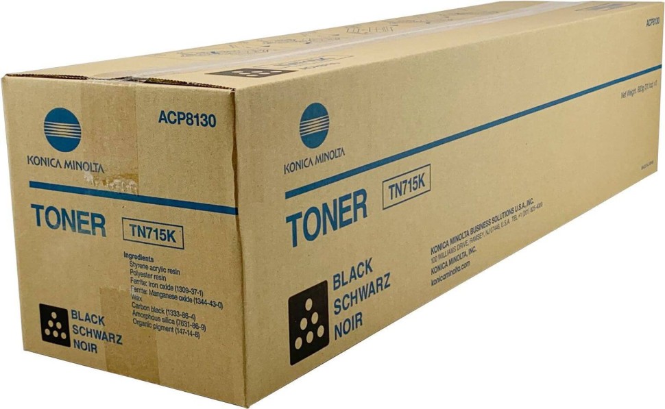 Картридж Konica-Minolta TN715K/ TN-715K/ ACP8150 Black оригинальный для Konica-Minolta bizhub C750i, чёрный, 45000 стр.
