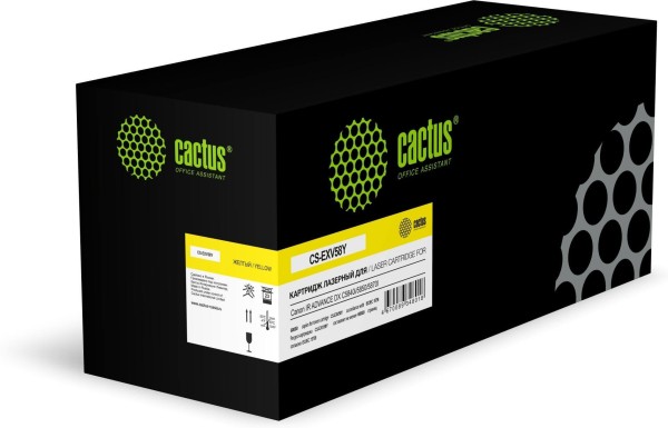 Картридж Cactus C-EXV58Y (CS-EXV58Y) Yellow для Canon imageRUNNER Advance C5840/ C5850/ C5870, жёлтый, 60000 стр.