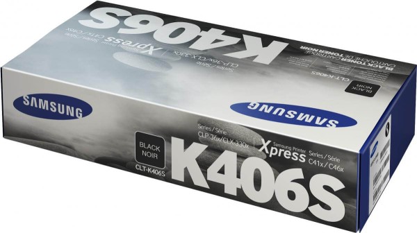 Картридж Samsung CLT-K406S (SU120A) оригинальный для принтера Samsung CLP-360/ CLP-365, CLX-3300/ CLX-3305, C410/ C460, черный,(1500 стр.)