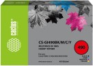 Набор чернил Cactus GI-490 (CS-GI490BK/M/C/Y) CMYK для Canon Pixma G1400/ G2400/ G3400/ G4400, голубой/ пурпурный/ жёлтый/ чёрный, 4х100мл