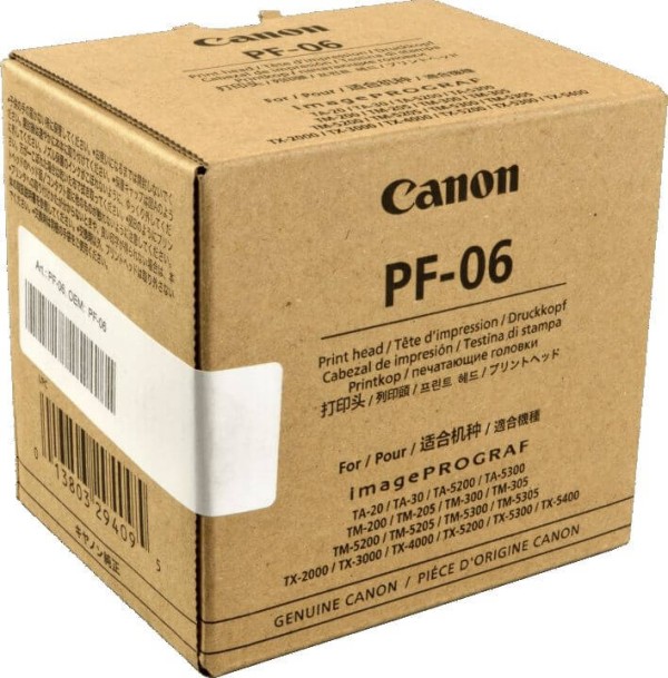 Печатающая головка Canon PF-06 2352C001 оригинальная для Canon imagePROGRAF TM-200/ TM-205/ TM-300/ TM-305/ TX-2000/ TX-3000/ TX-4000