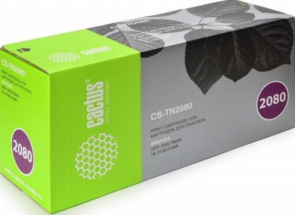Картридж Cactus TN-2080 (CS-TN2080) для принтеров Brother HL-2130R/ DCP-7055R черный 700 страниц