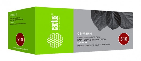 Картридж лазерный Cactus CS-MS510 50F1U00/50F4U00/50F2U00 черный (20000стр.) для Lexmark MS510dn/610dn/610de/610dtn/610dte