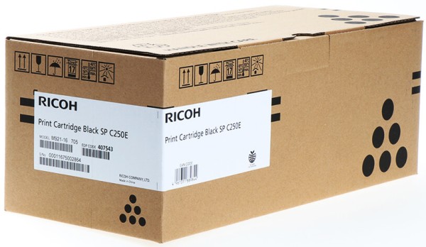 Картридж Ricoh SP C250E (407543) оригинальный для Ricoh SP C250DN/ C250SF, черный, 2000 стр.
