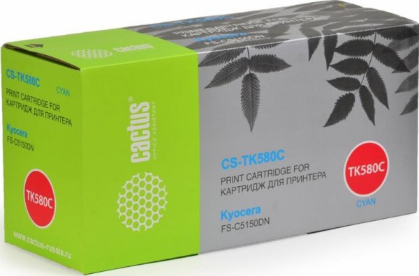 TK-580C Картридж Cactus CS-TK580C для Kyocera FS-C5150DN голубой (2 800 стр.)