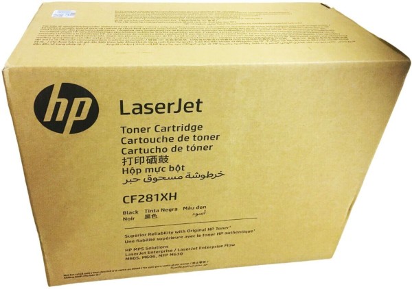 Картридж HP CF281XH (81X) оригинальный для принтера HP LaserJet M630dn/ M630f/ M630h/ M630z black, 25 000 страниц