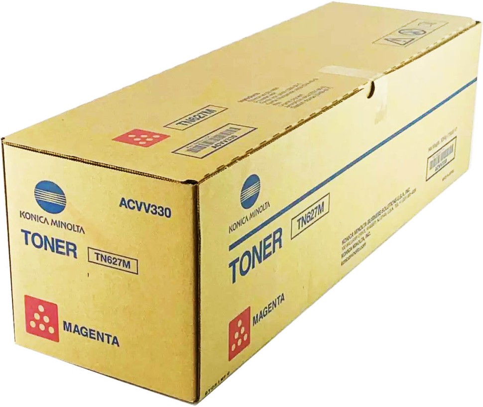 Картридж Konica-Minolta TN627M/ TN-627M/ ACVV350 оригинальный для Konica-Minolta AccurioPress C12000/ C14000, пурпурный, 180 600 стр.