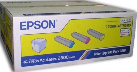 C13S050289  набор оригинальных картриджей Epson для принтера Epson С2600N AcuLaser (C/M/Y)