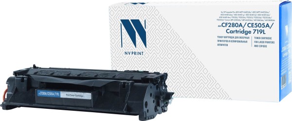 Картридж NV Print CF280A/CE505A/719L для принтеров HP LaserJet Pro MFP M425/ M401/ P2035/ P2055, 2700 страниц