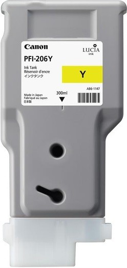 5306B001 Canon PFI-206Y Картридж для iPF6400/6450, Желтый, 300ml