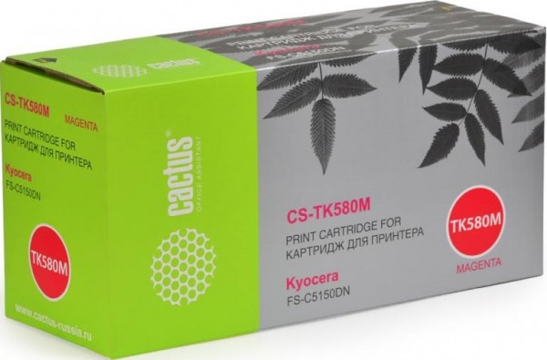 TK-580M Картридж Cactus CS-TK580M для Kyocera FS-C5150DN пурпурный (2 800 стр.)