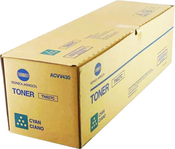 Картридж Konica-Minolta TN627C/ TN-627C/ ACVV450 оригинальный для Konica-Minolta AccurioPress C12000/ C14000, голубой, 208 400 стр.